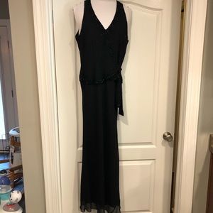 Semi-Formal black J Kara long beaded dress